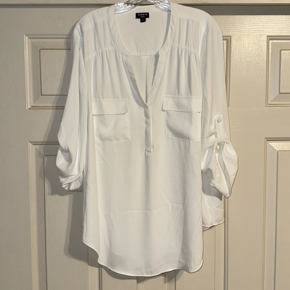 White georgette blouse from torrid